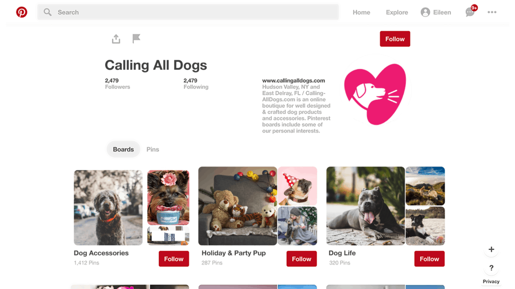 Calling All Dogs Pinterest Mockup